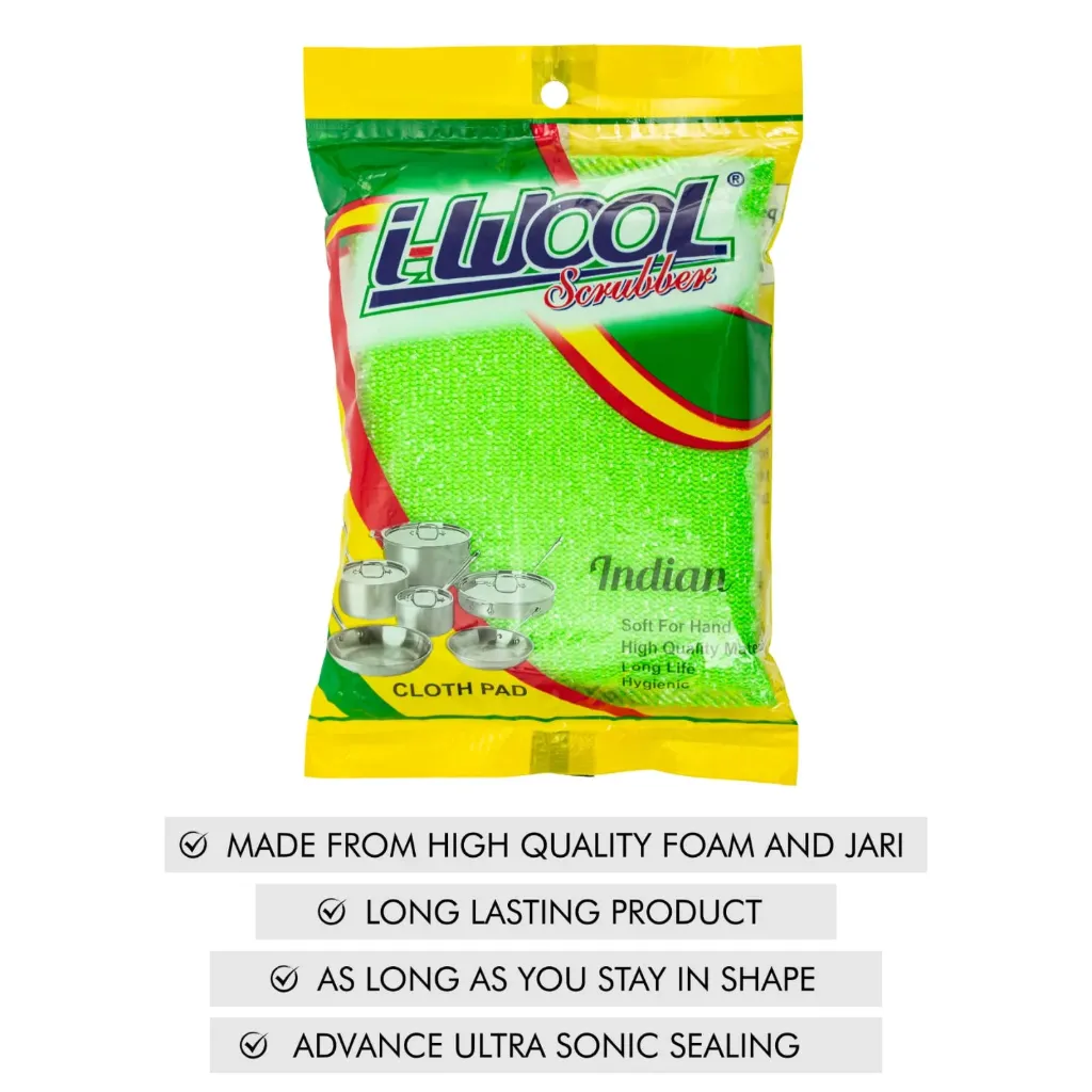 i wool foam scrubber (pack of 6)